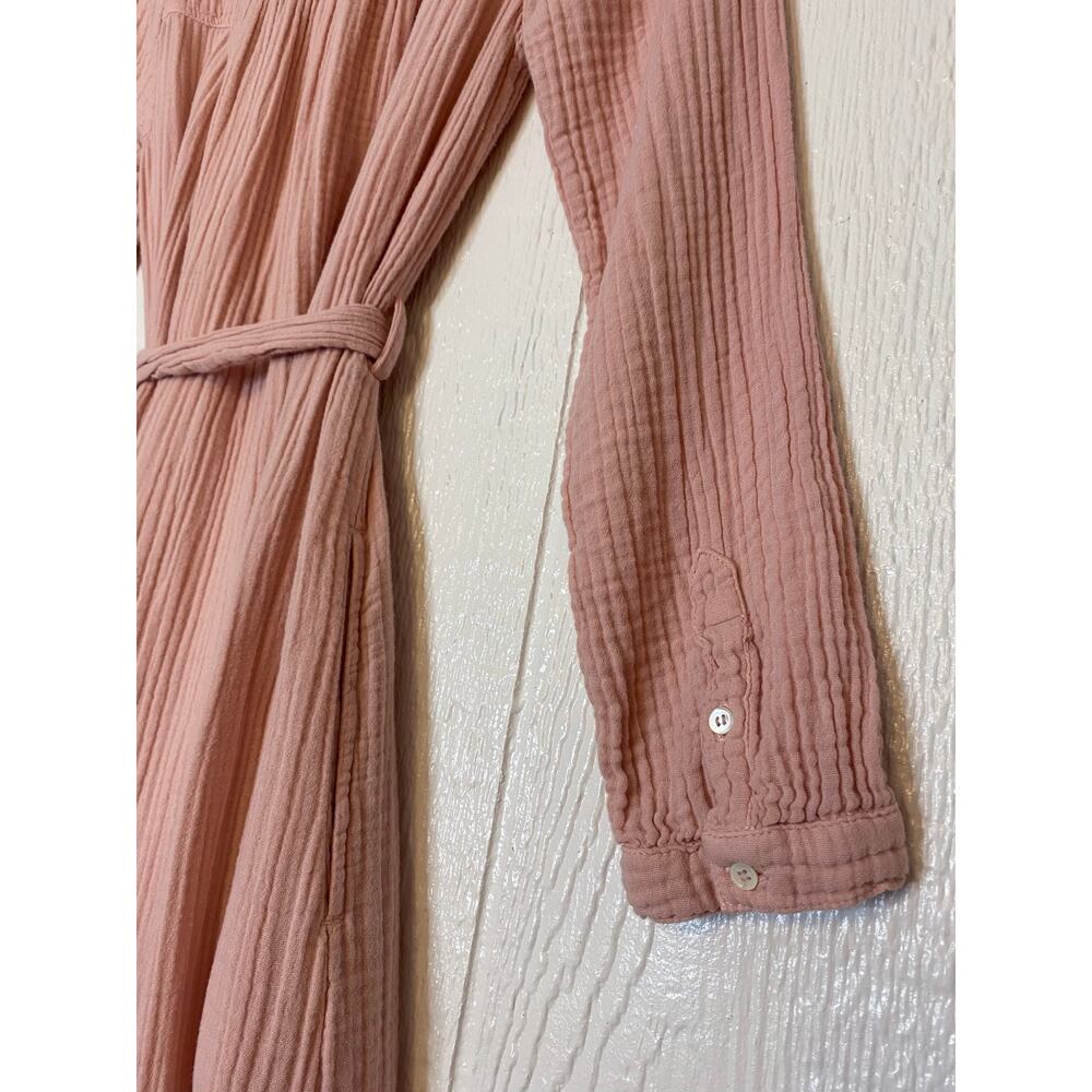 XIRENA Pink Gauze Belted Long Sleeve Maxi Dress US S - Picture 9 of 12